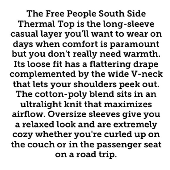 FREE PEOPLE We The Free Southside Thermal Top Size M - Picture 3 of 10